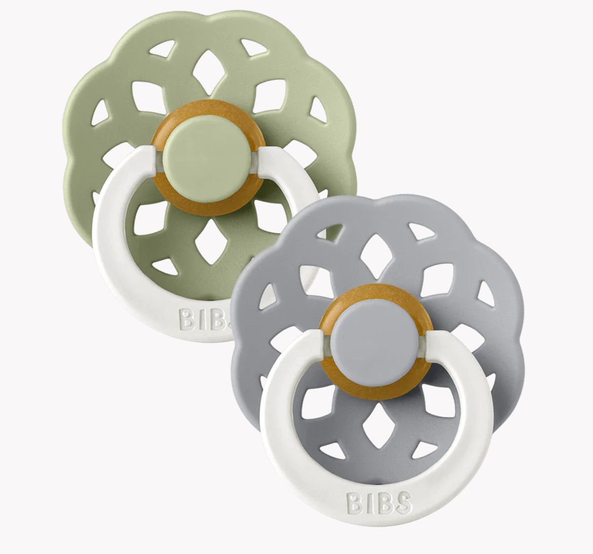 BIBS Boheme 2 Pack Sage GLOW/Cloud GLOW Size 1