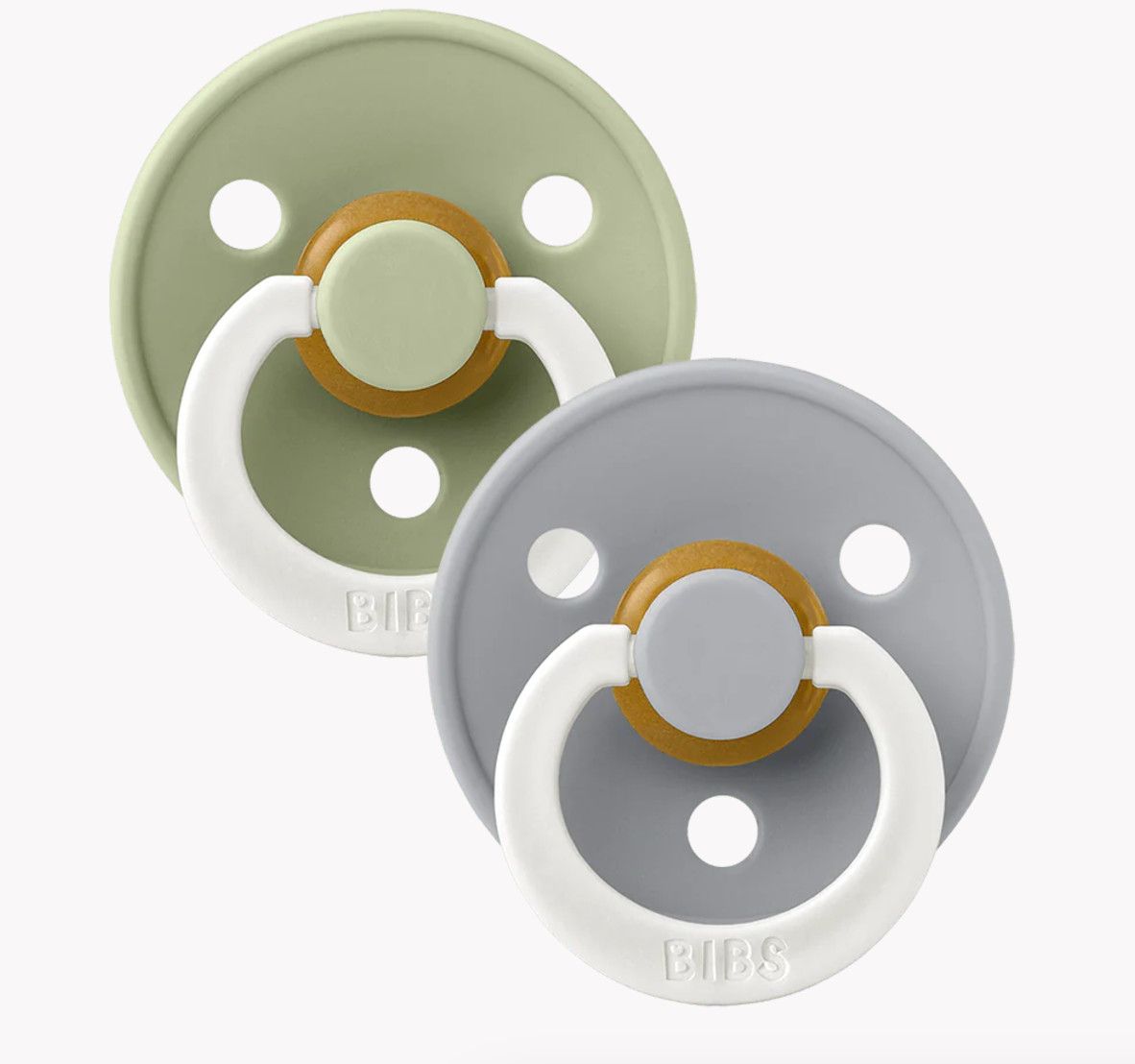 BIBS Color 2 Pack Sage GLOW/Cloud GLOW Size 2