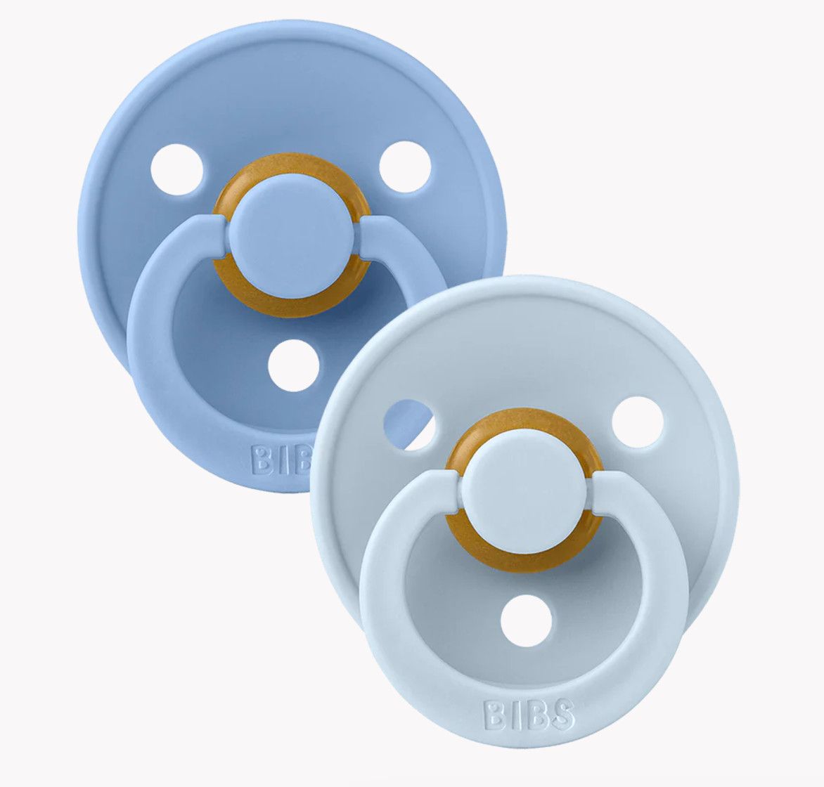 BIBS Colour 2 Pack Sky Blue/Baby Blue Size 1