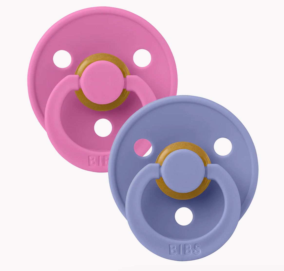 BIBS Colour 2 Pack Bubblegum/ Peri Size 1