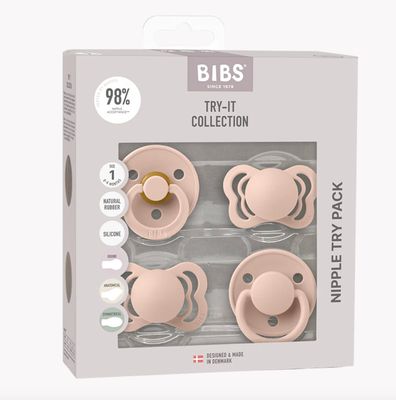 Bibs Pacifiers Try It Collection 4pk Blush - 1