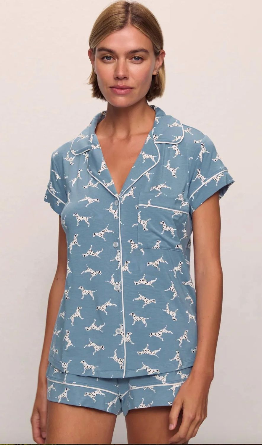 Gisele Shortie PJ Set - Dalmatian
