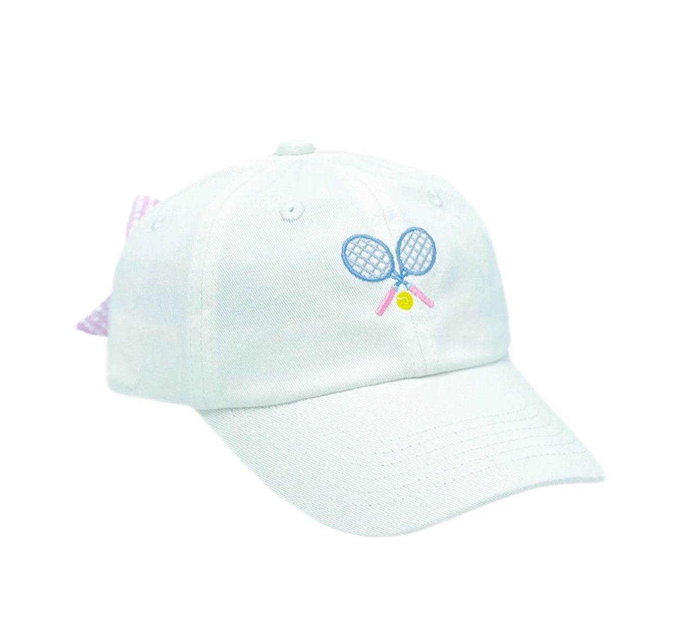 B&amp;B Tennis Bow Baseball Hat- Girls
