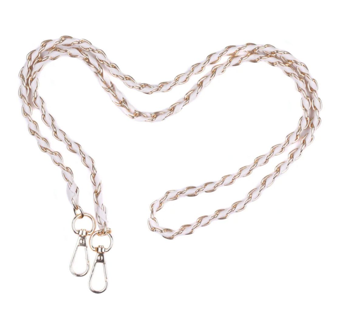 PPL Strap Gold Chain Stone Weave