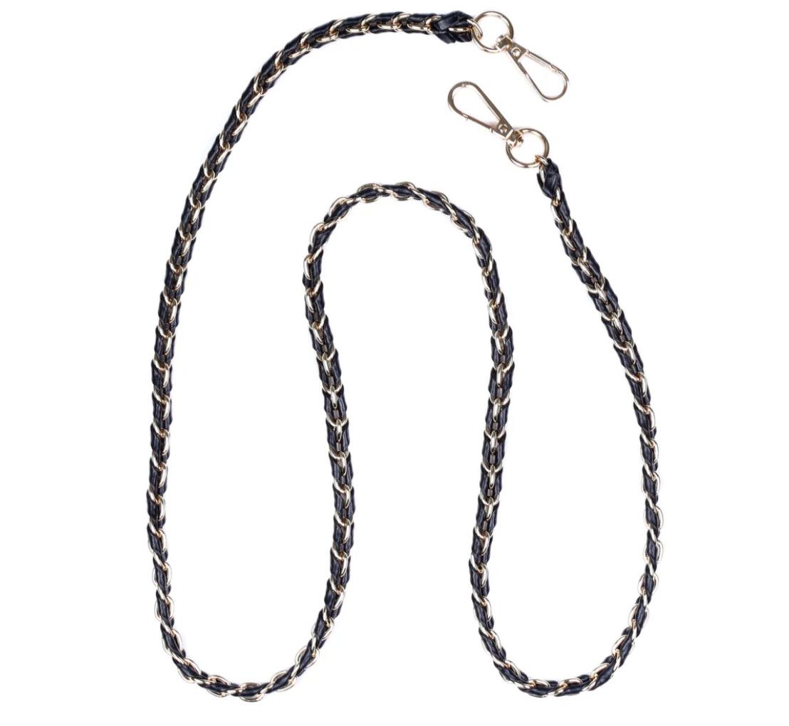 PPL Strap Gold Chain Black Weave