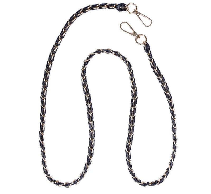 PPL Strap Gold Chain Black Weave