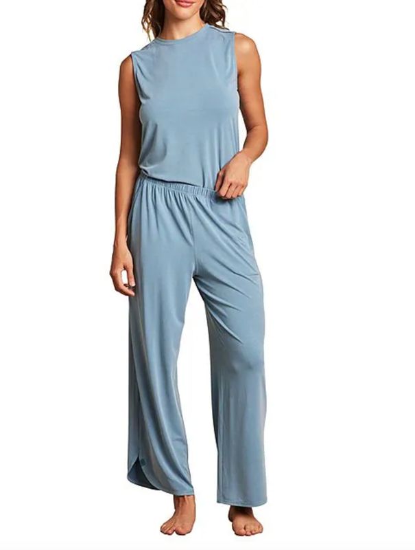 Sand Washed Jersey Piped Set Seashore