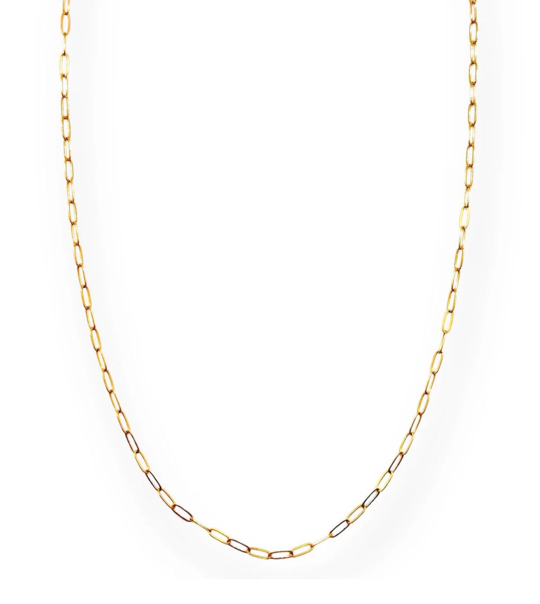 Dainty Gold Filled Paperclip Chain- 16&quot;