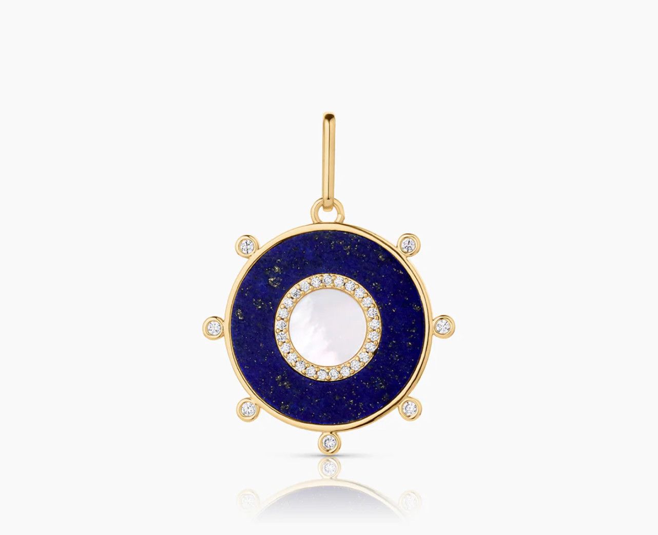 Soleil Lapis &amp; Pearl Charm