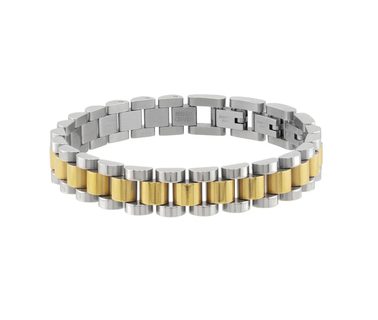 BG Two Tone Watch Band Bracelet