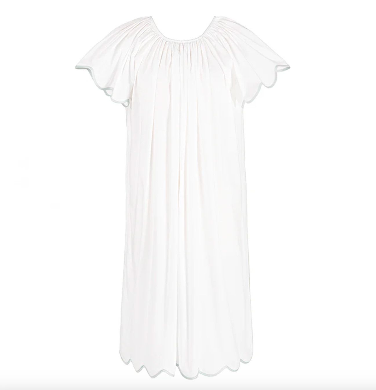 Vandy Cotton Nightgown- Seafoam