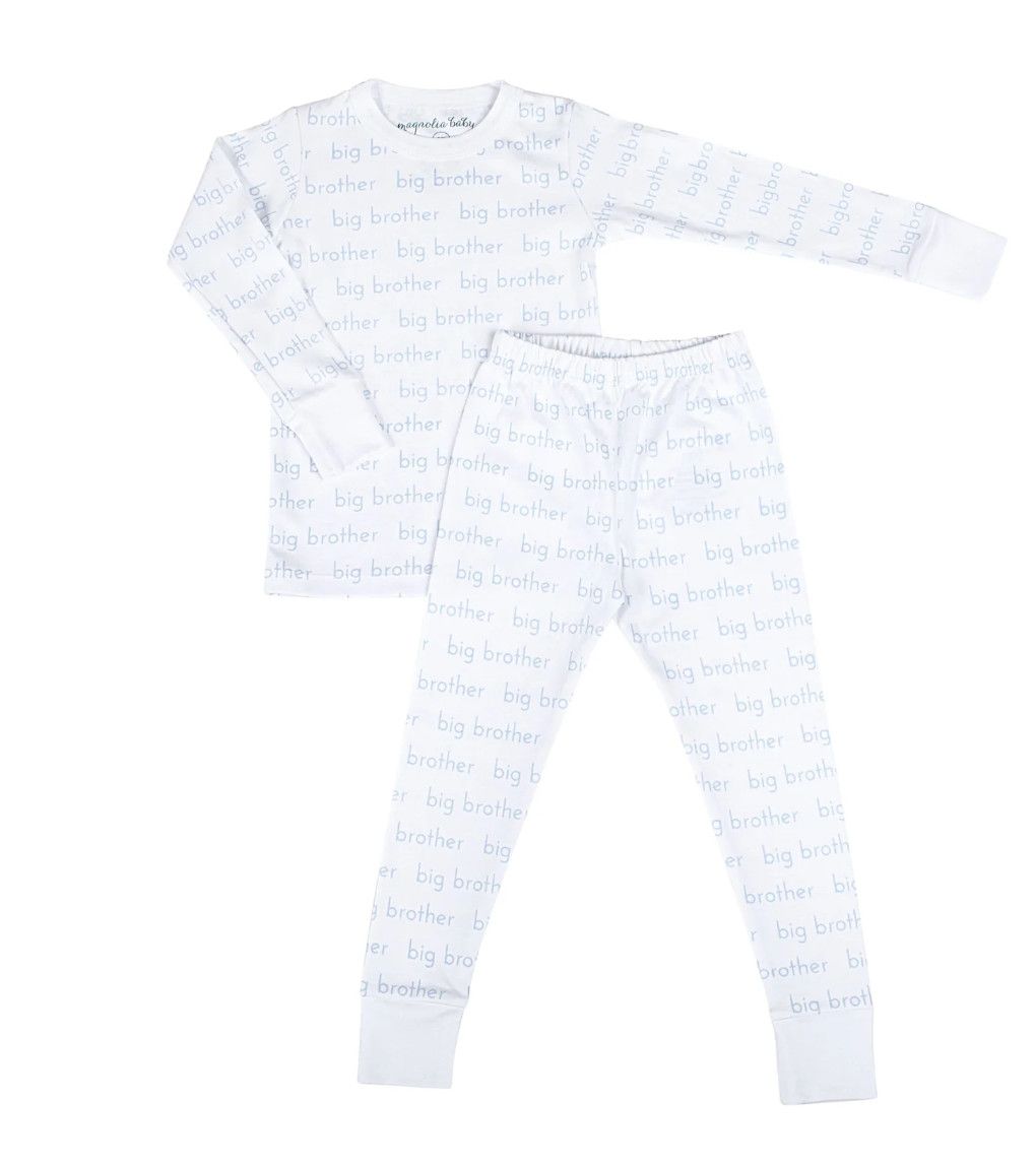 MB Big Printed Long Pajama- Light Blue