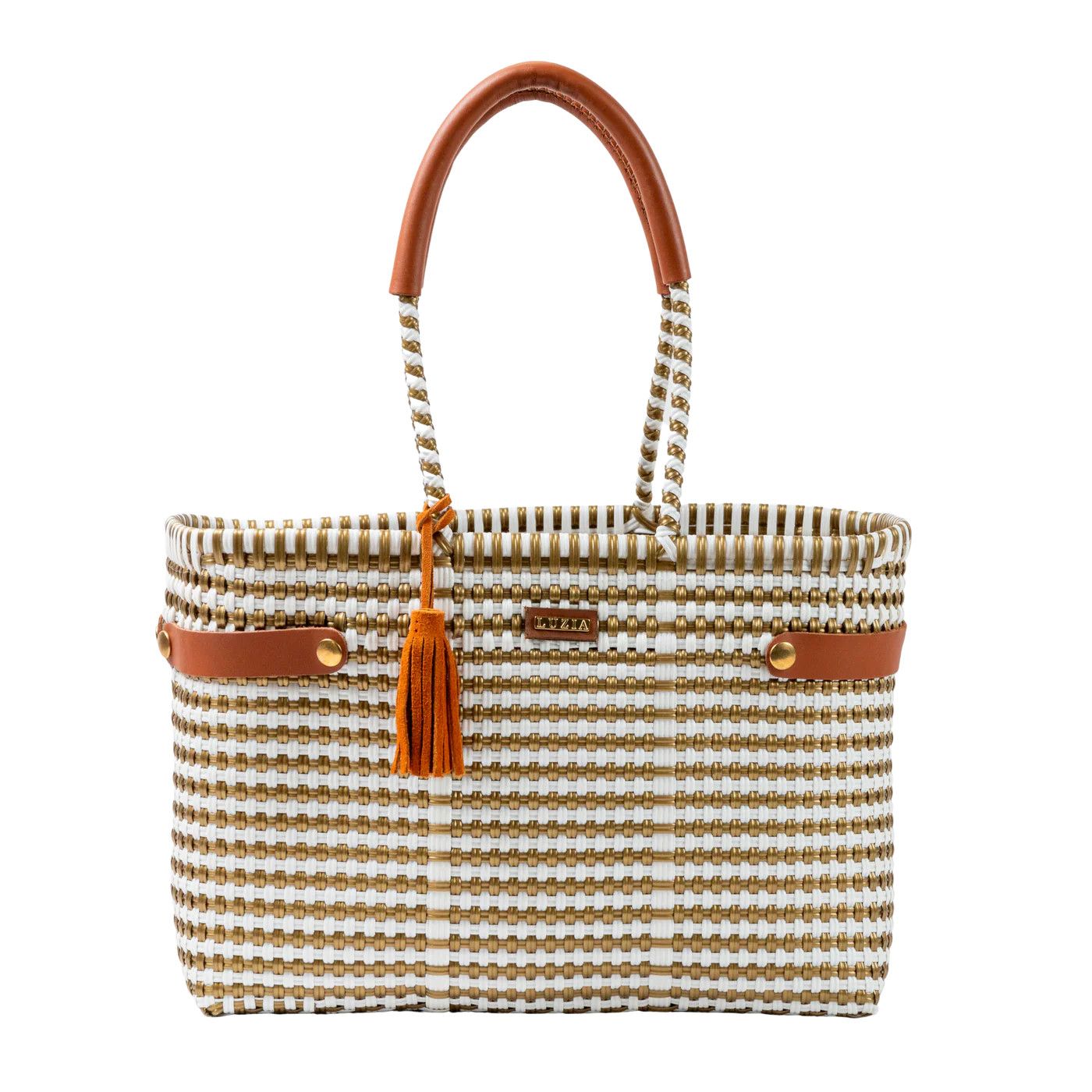 Open Basket Med. Lines- White Gold