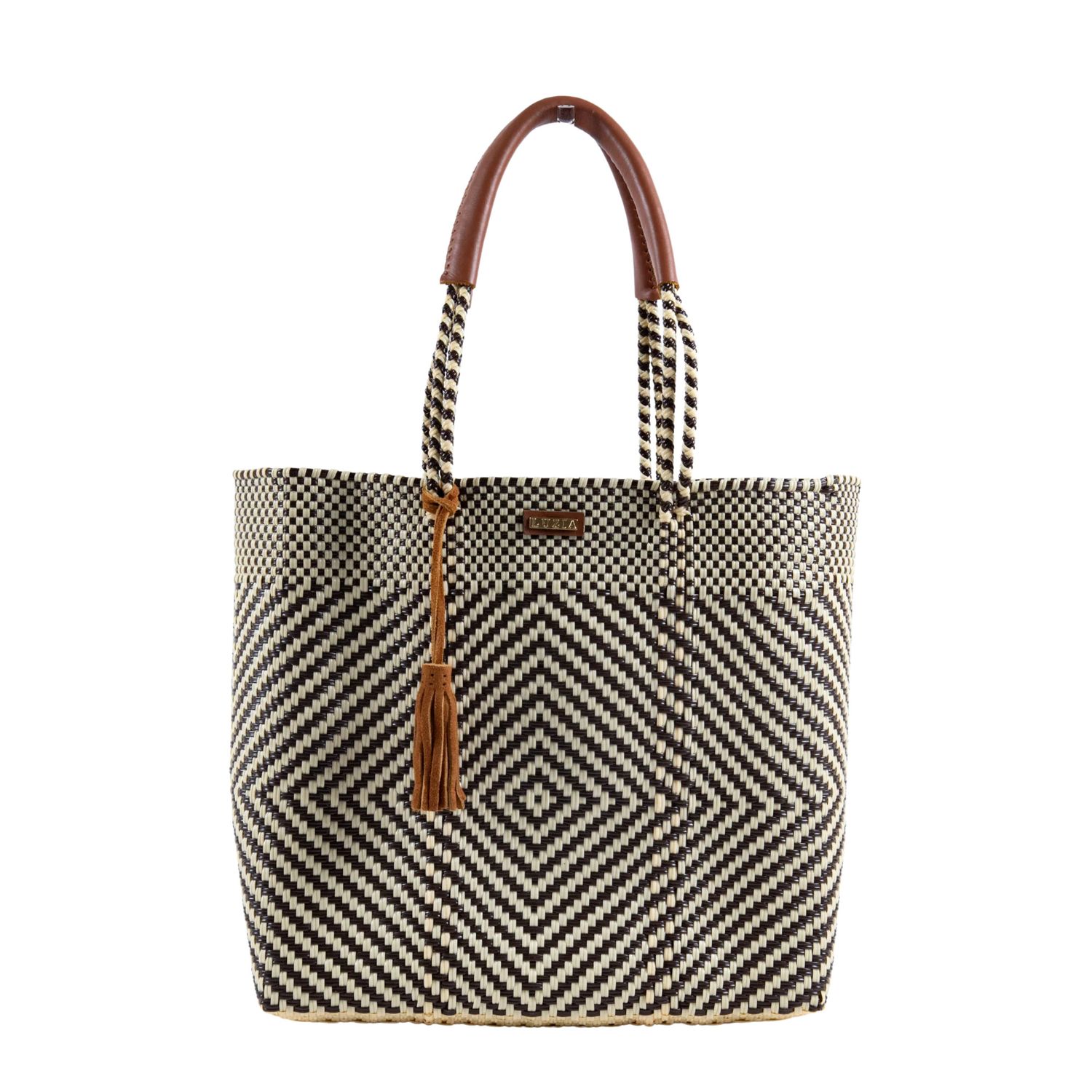 Shoulder Tote Diamond- Brown Beige