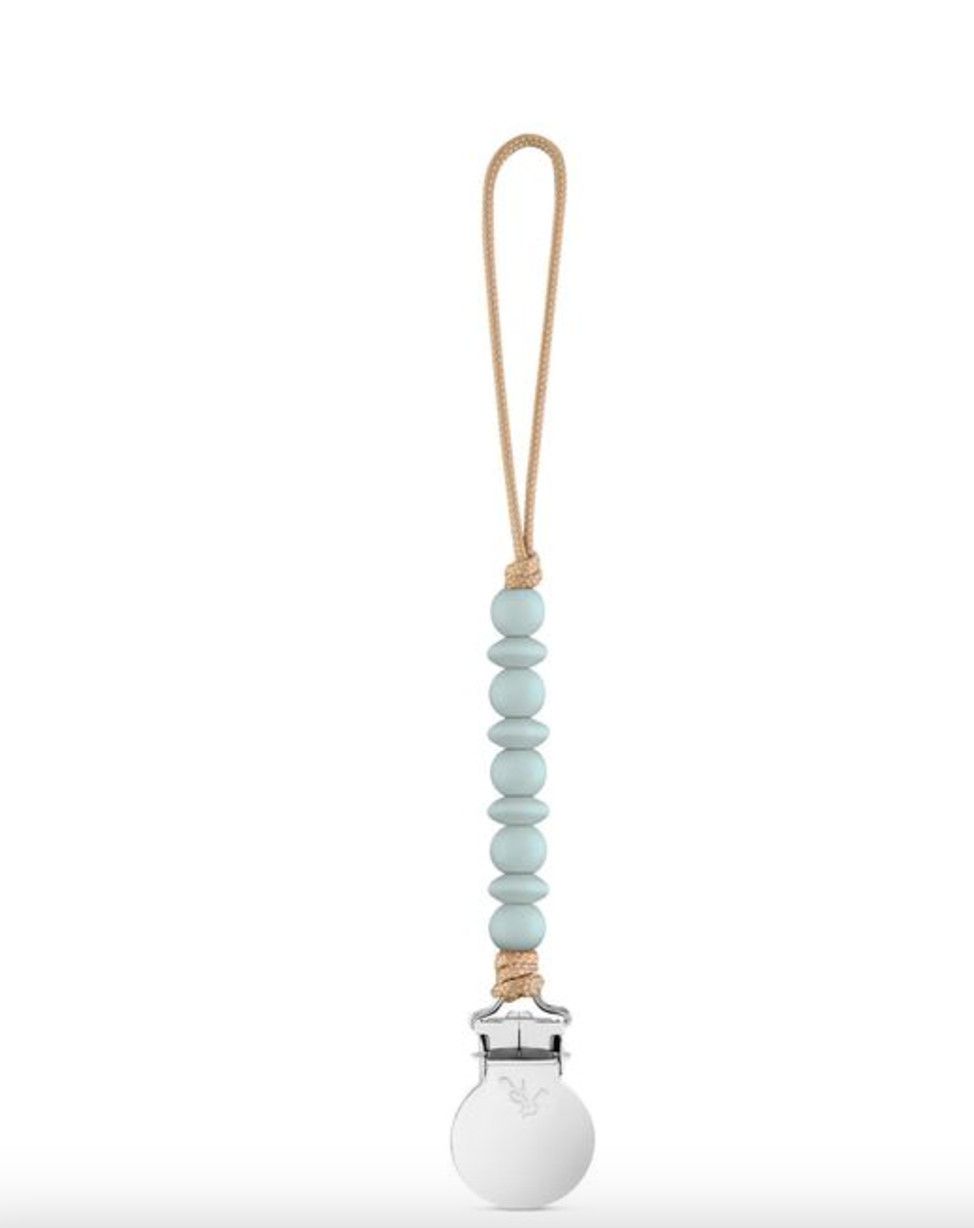 Luna Cutie Pacifier Clip- Mist