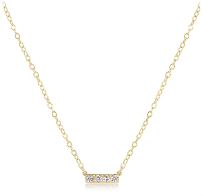 EN 14kt Gold &amp; Diamond Four Bar Necklace