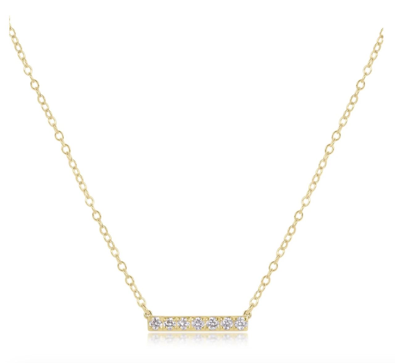 EN 14kt Gold &amp; Diamond Seven Bar Necklace