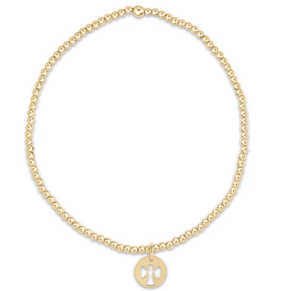 Classic 2mm Bead Bracelet Small Guardian Angel