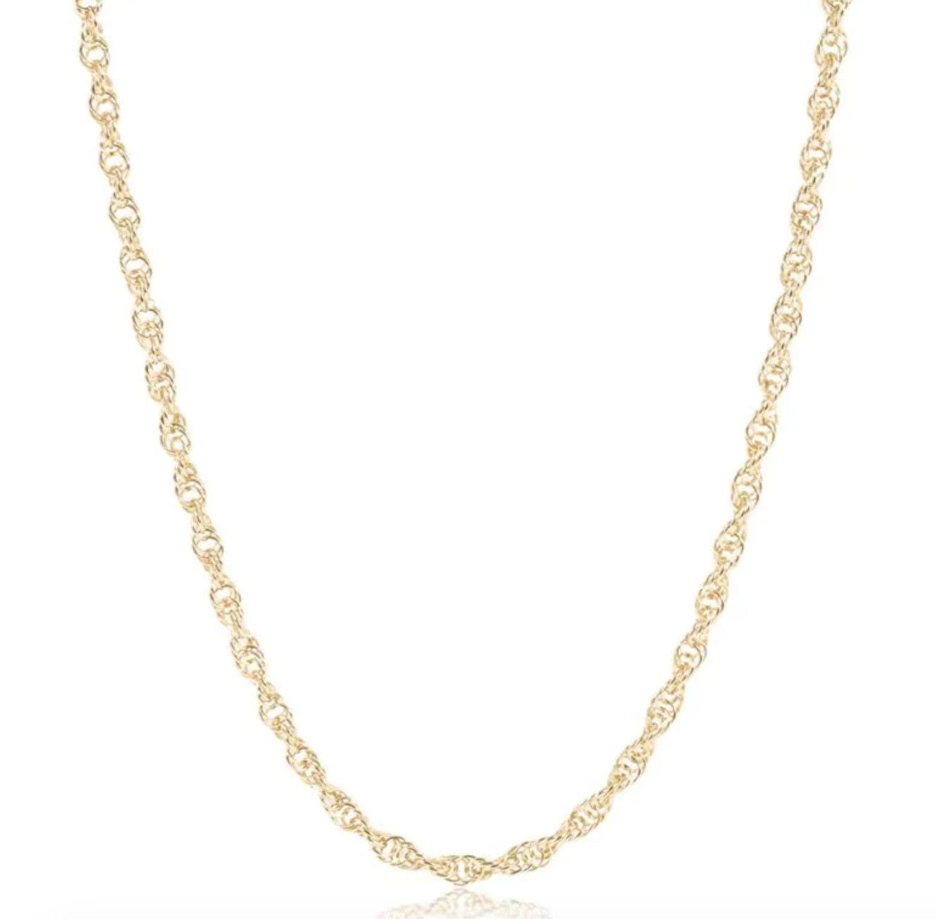 EN 17&quot; Choker Rope Chain- Gold