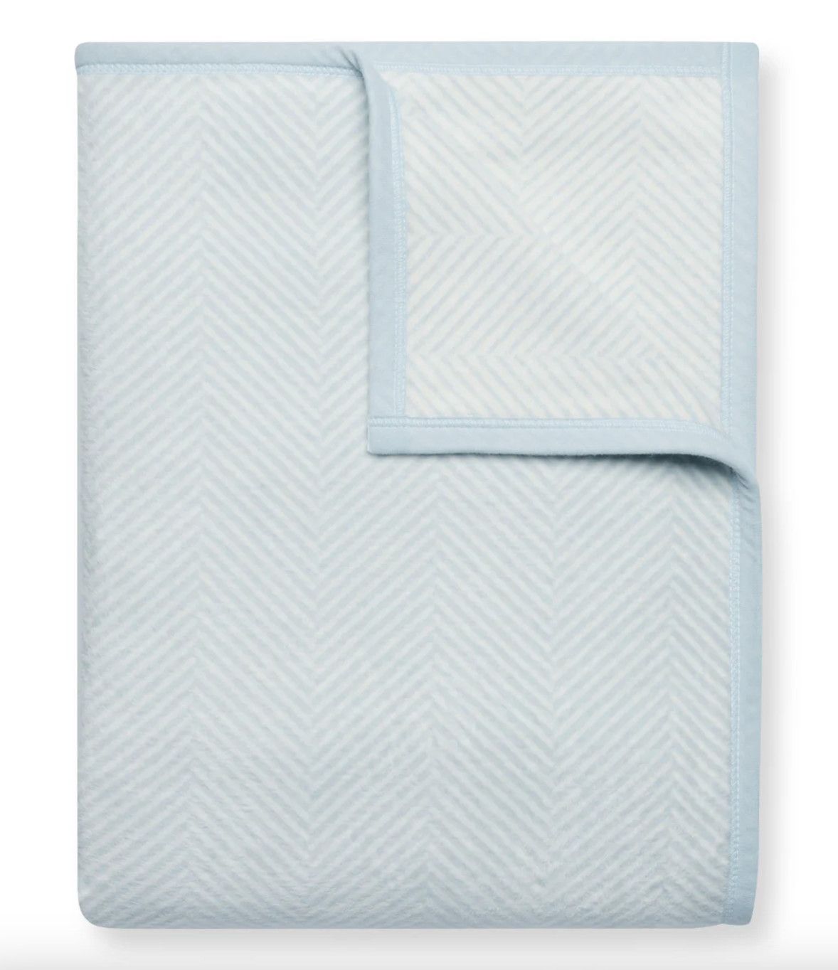 Harborview Herringbone Sky Blue Blanket- 60&quot; x 80&quot;