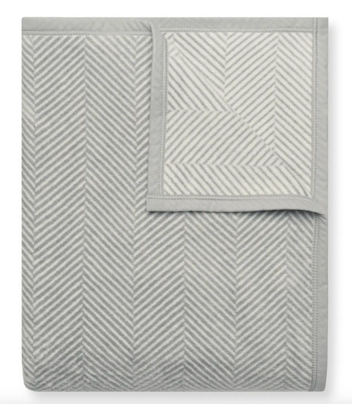 Harborview Herringbone Light Grey Blanket- 60&quot; x 80&quot;