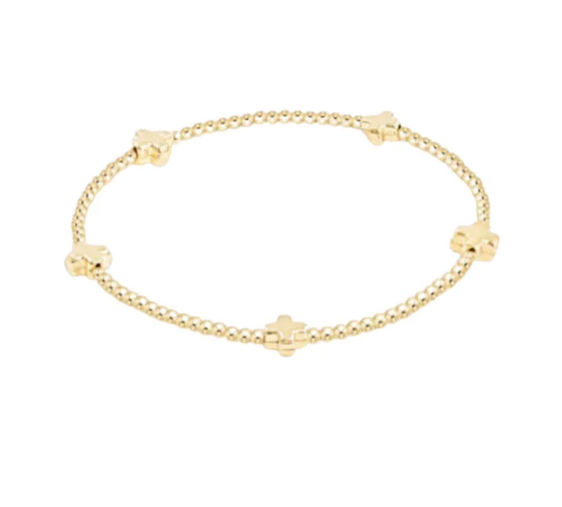 Egirl Signature Cross Bracelet 2mm- Gold