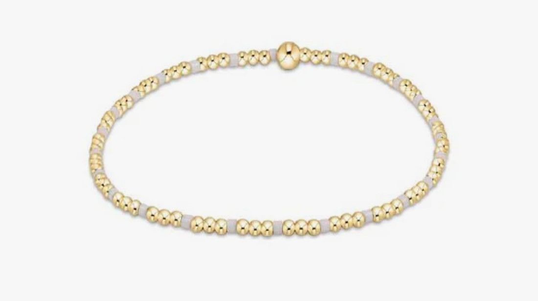 Egirl Hope Sincerity Pattern 2mm Bracelet- White
