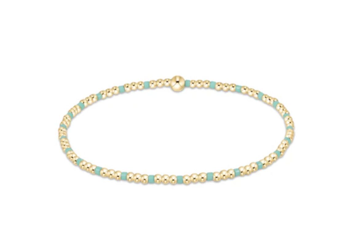Egirl Hope Sincerity Pattern 2mm Bracelet- Mint