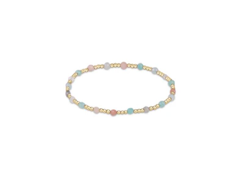 Gemstone Gold Sincerity 3mm Bead Bracelet- Hot Mess