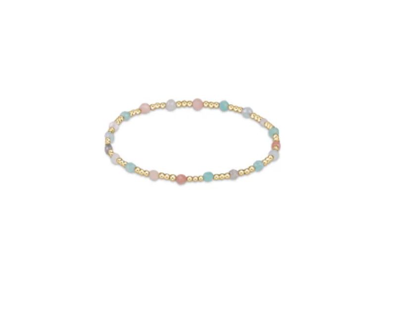 Gemstone Gold Sincerity 3mm Bead Bracelet- Hot Mess