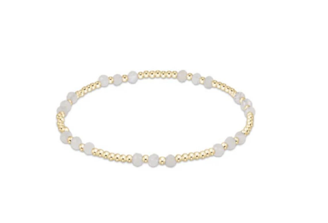 Gemstone Gold Joy 3mm Bracelet- Moonstone