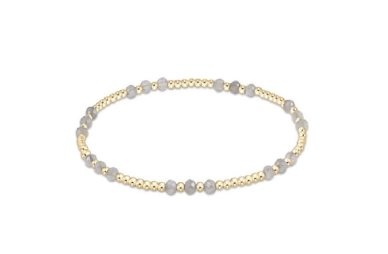 Gemstone Gold Joy 3mm Bracelet- Labradorite