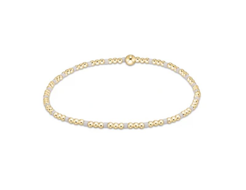 Hope Sincerity 2mm Bead Bracelet- White