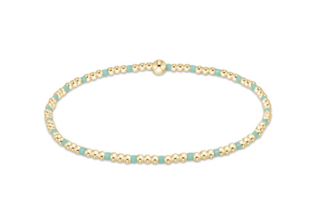 Hope Sincerity 2mm Bead Bracelet- Mint