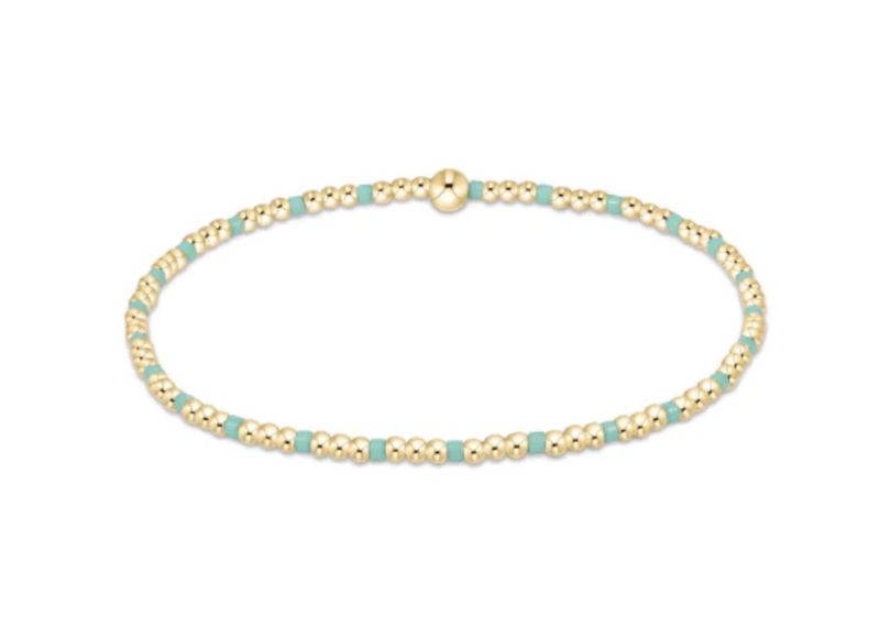 Hope Sincerity 2mm Bead Bracelet- Mint
