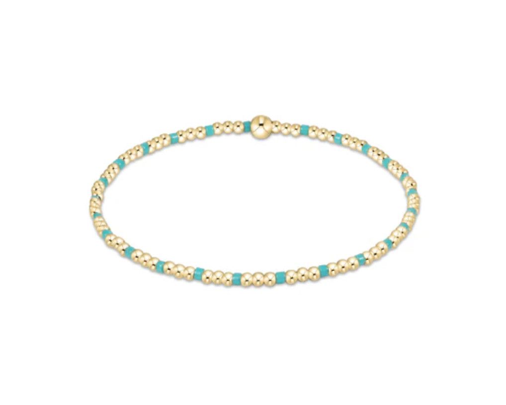 Hope Sincerity 2mm Bead Bracelet- Turquoise