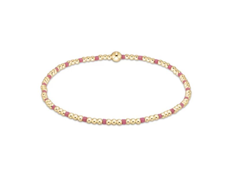 Hope Sincerity 2mm Bead Bracelet- Bright Pink