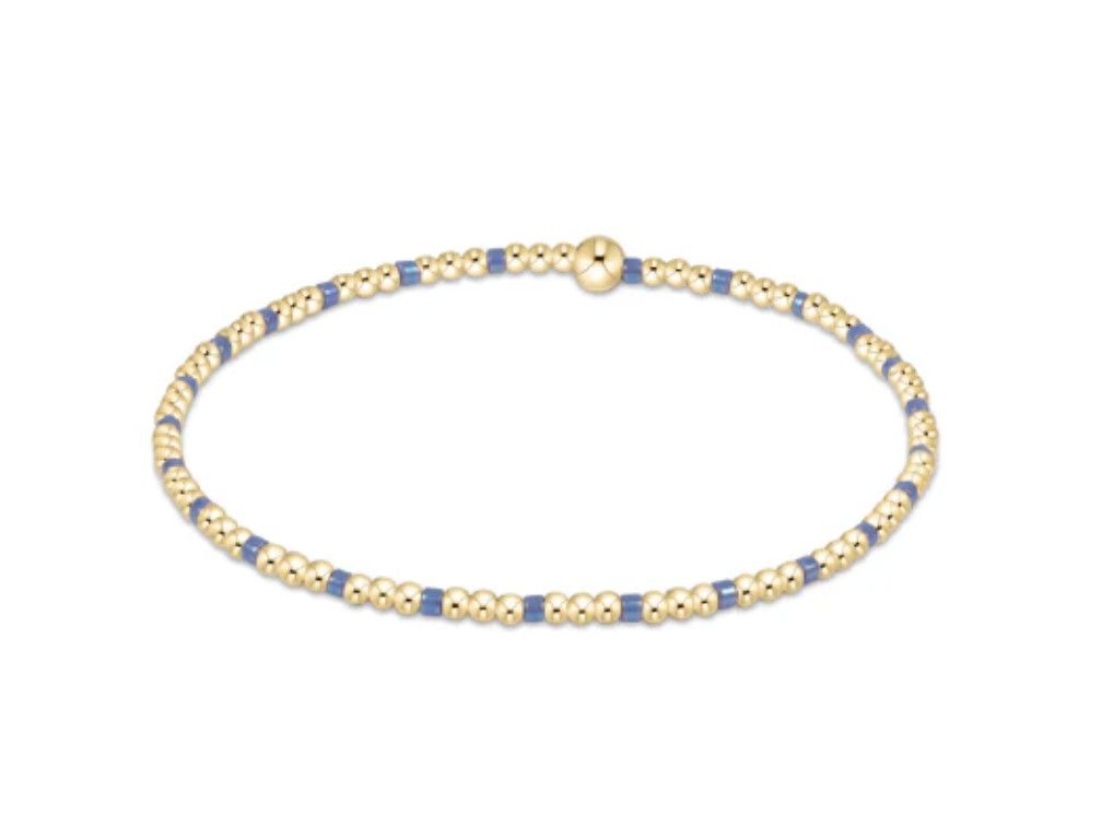 Hope Sincerity 2mm Bead Bracelet- Bright Blue