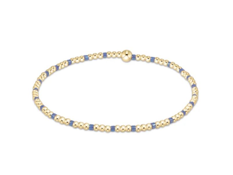 Hope Sincerity 2mm Bead Bracelet- Bright Blue
