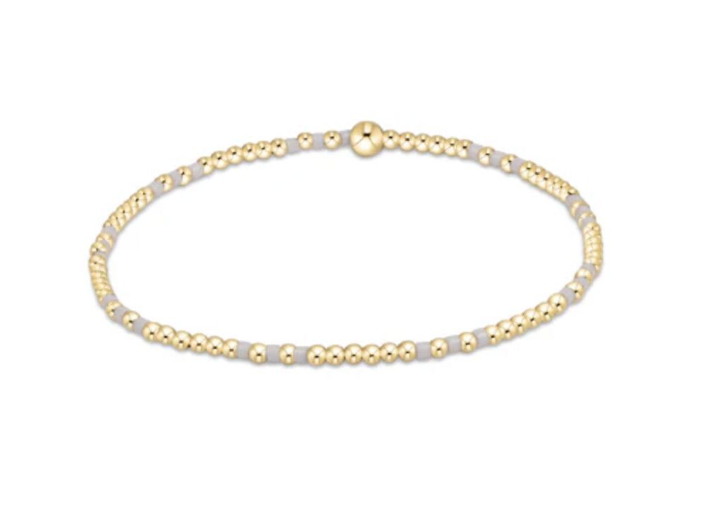 Hope Joy 2mm Bead Bracelet- White