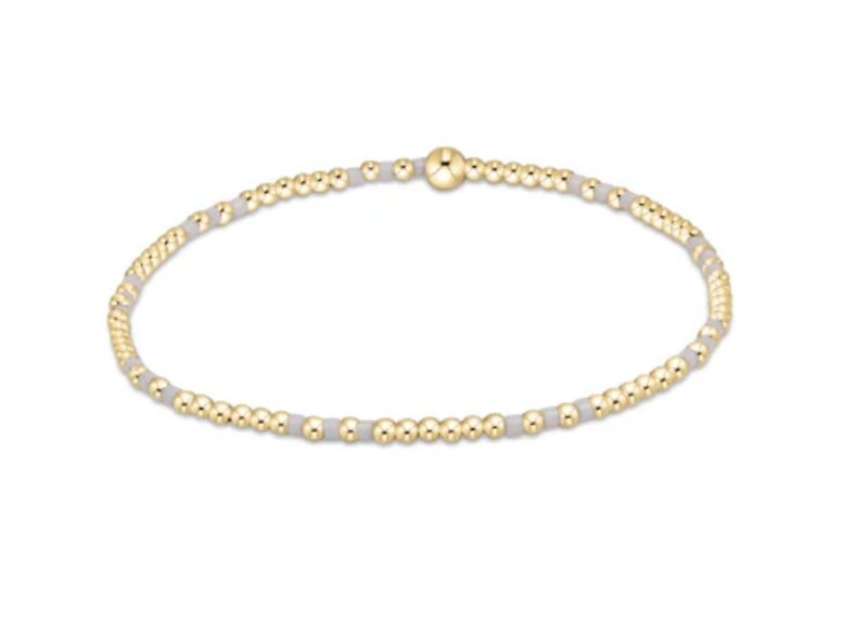 Hope Joy 2mm Bead Bracelet- White