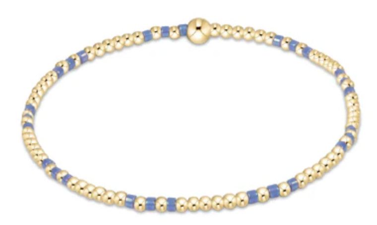 Hope Joy 2mm Bead Bracelet- Bright Blue