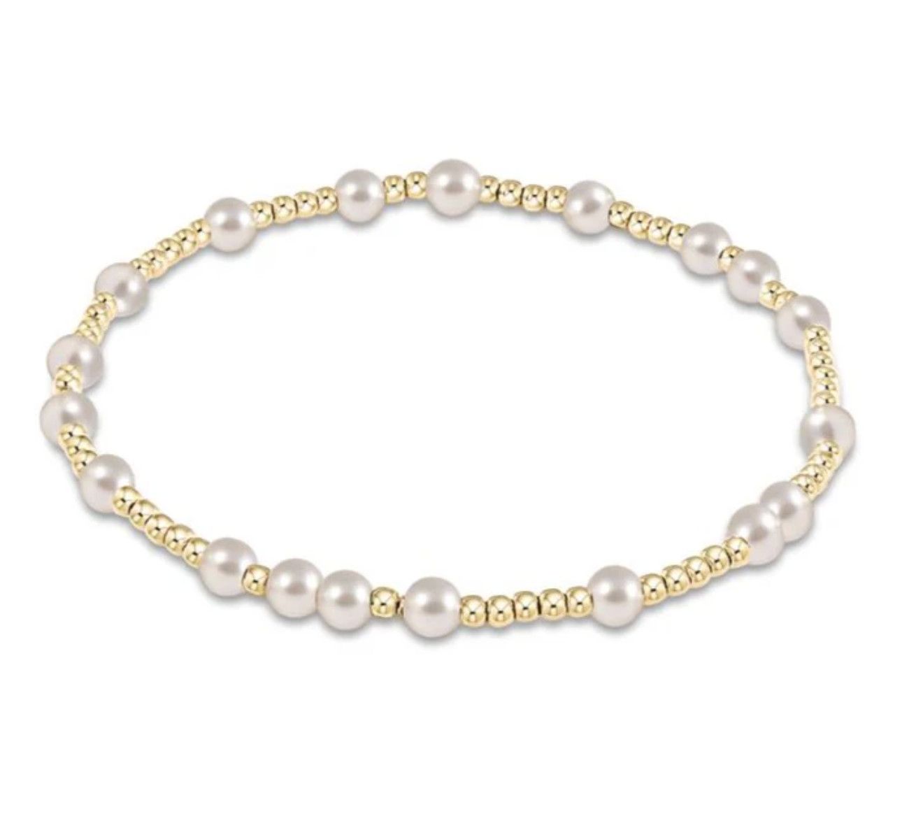Hope Unwritten 4mm Bead Bracelet-Pearl