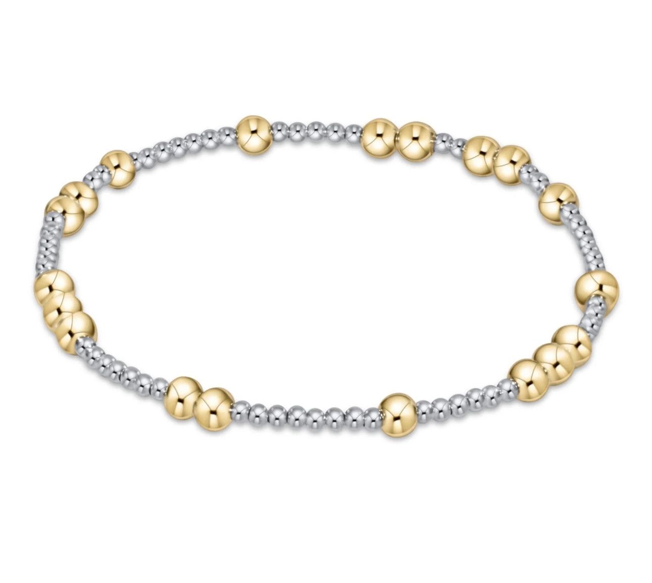 E Newton Hope Unwritten Mixed Metal 4mm Bead Bracelet