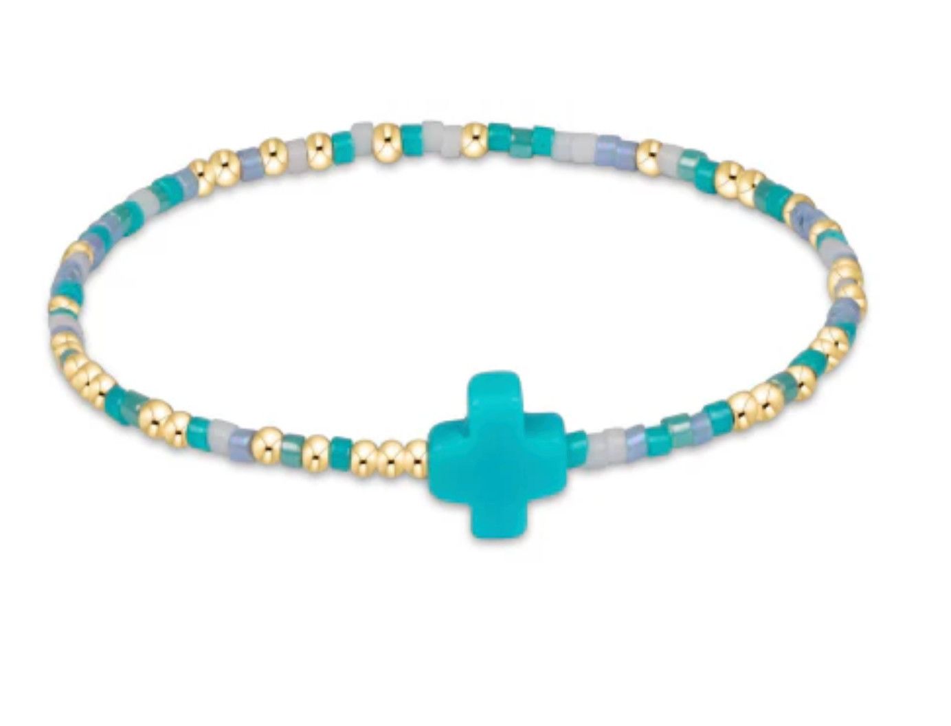 Egirl Hope Unwritten Signature Cross Bracelet- Teal Like a Woman