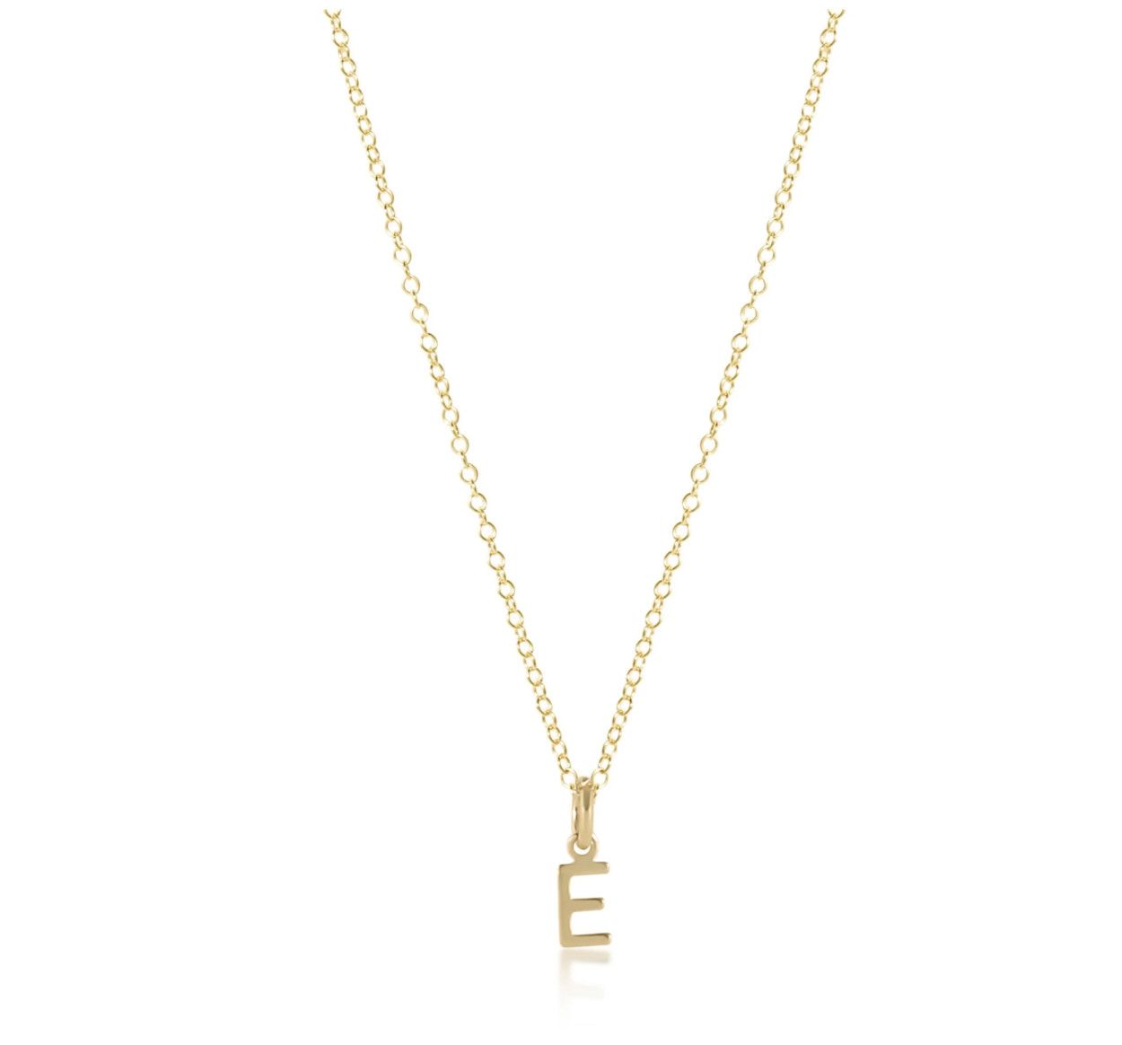 EN 16&quot; Necklace Gold - Respect Gold Charm (asst Initials) 