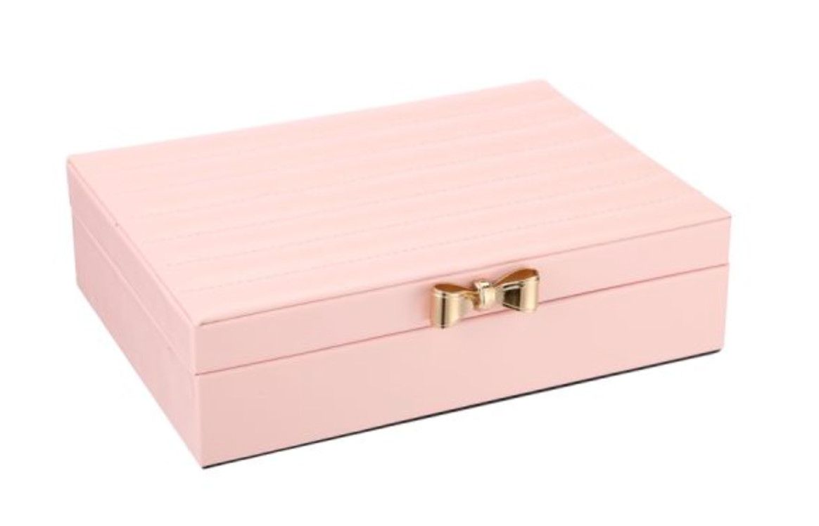 Girl's Rectangle Jewelry Box- Pink