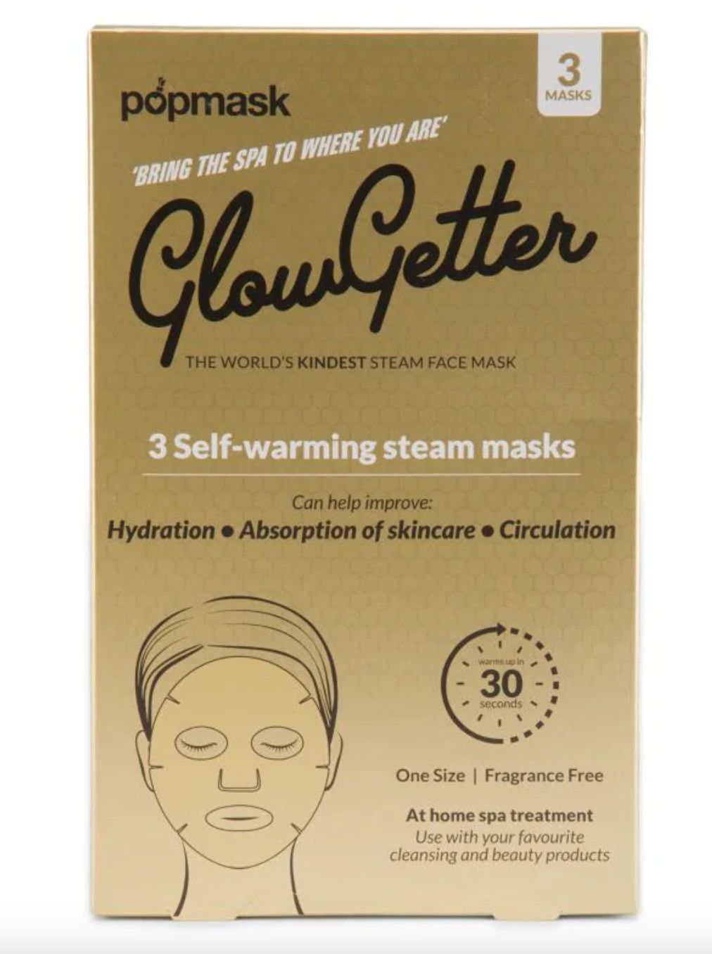 Glow Getter Self-Heating Steam Mask (3pk)