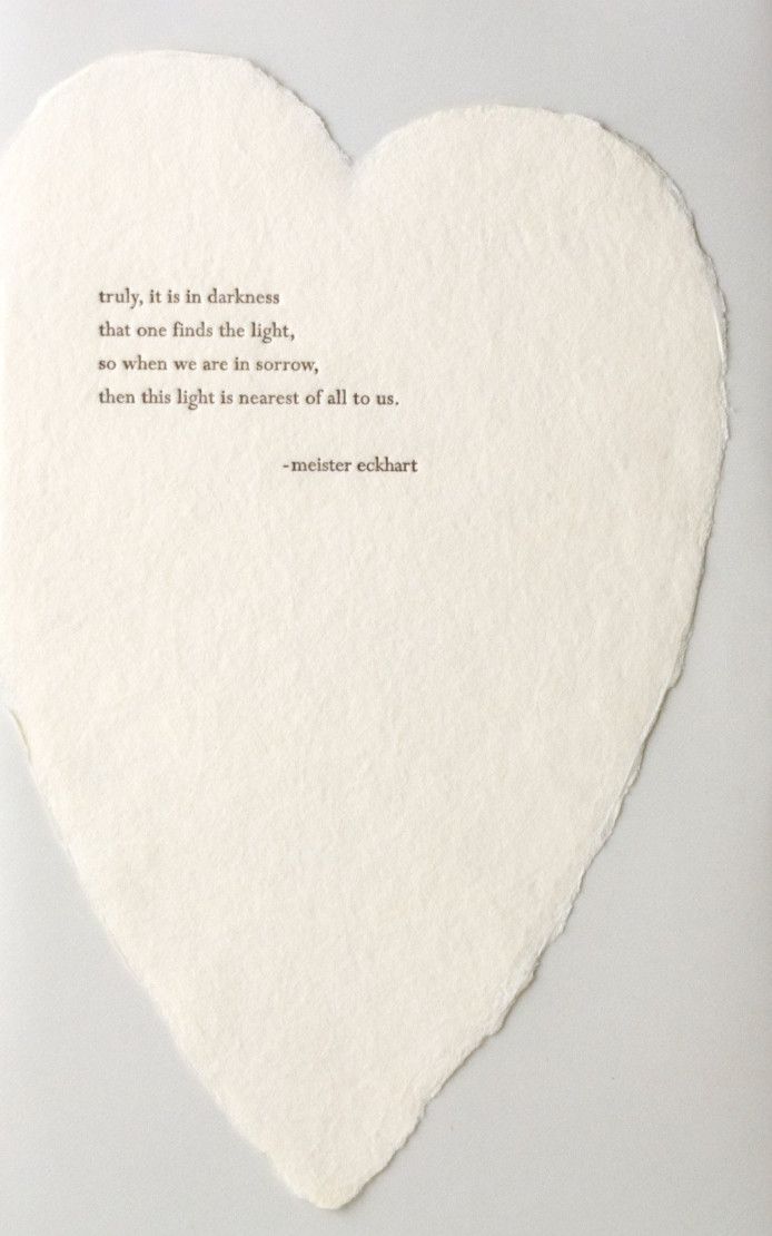 OB Eckhart Quote Deckled Heart Card