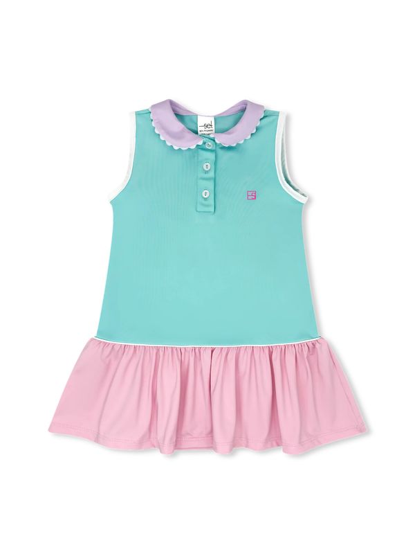 Darla Dress- Cool Mint &amp; Cotton Candy Pink